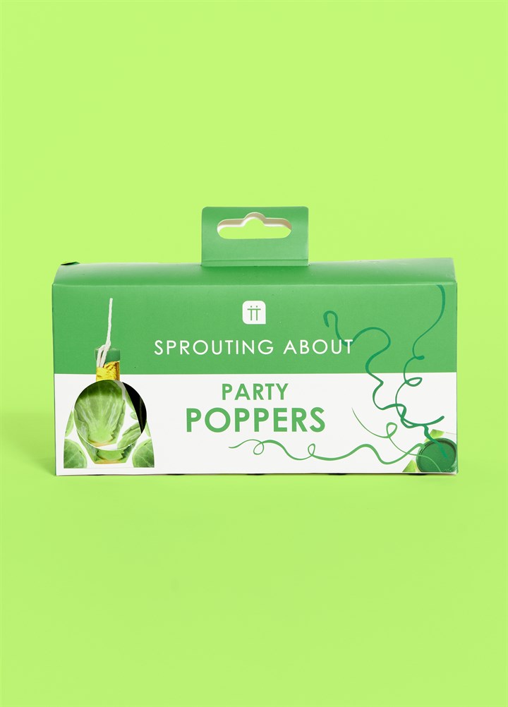 Sprout Christmas Party Poppers - 8 Pack
